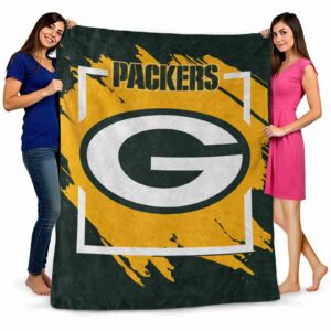 green bay packers splatter effect green blanket fashion forward