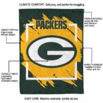 green bay packers splatter effect green blanket new arrival