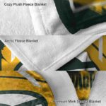 green bay packers splatter effect green blanket premium grade
