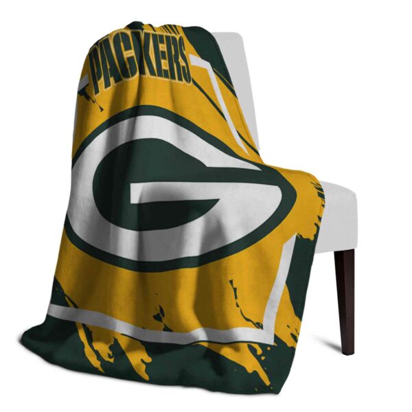 green bay packers splatter effect green blanket top rated