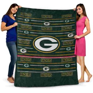 green bay packers striped pattern green blanket fashion forward