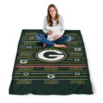 green bay packers striped pattern green blanket high quality