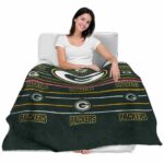 green bay packers striped pattern green blanket latest model
