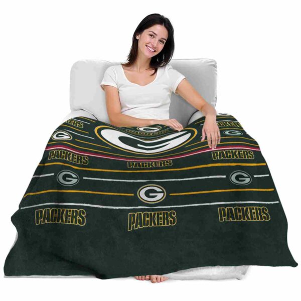 green bay packers striped pattern green blanket latest model
