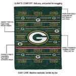 green bay packers striped pattern green blanket new arrival