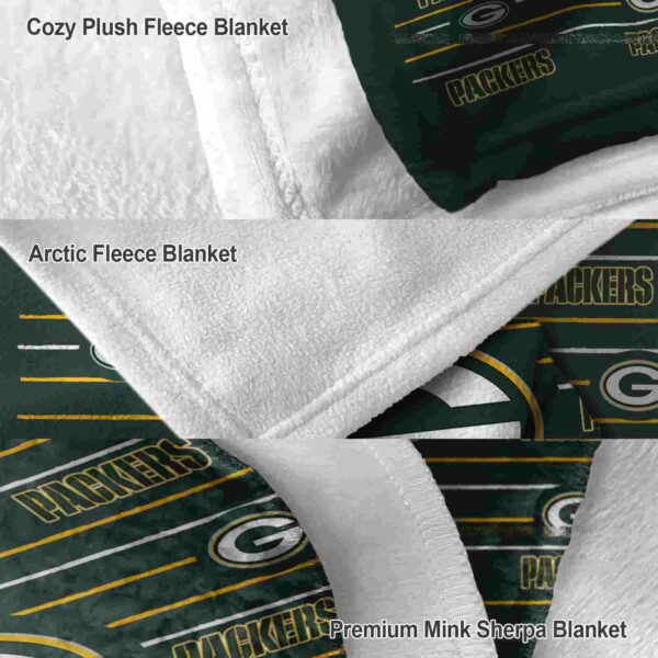 green bay packers striped pattern green blanket premium grade