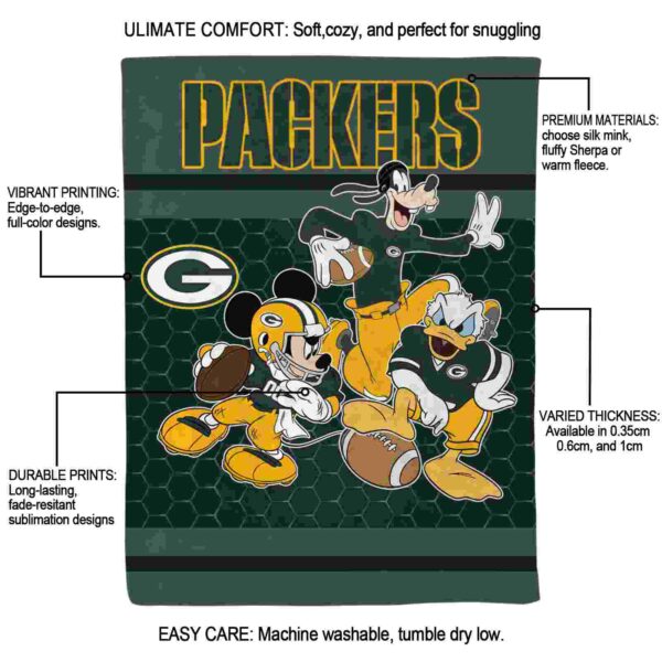 green bay packers three musketeers green blanket new arrival
