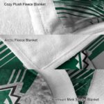 hawaii rainbow warriors diagonal stripes green blanket best selling