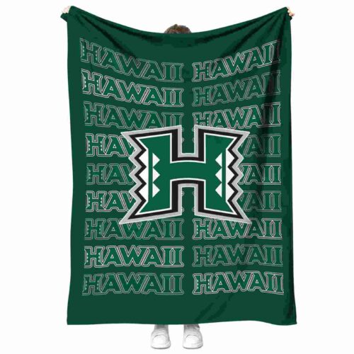 hawaii rainbow warriors fan pride green blanket best selling