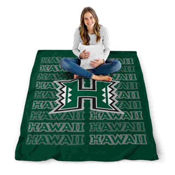 hawaii rainbow warriors fan pride green blanket high quality