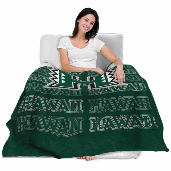 hawaii rainbow warriors fan pride green blanket latest model