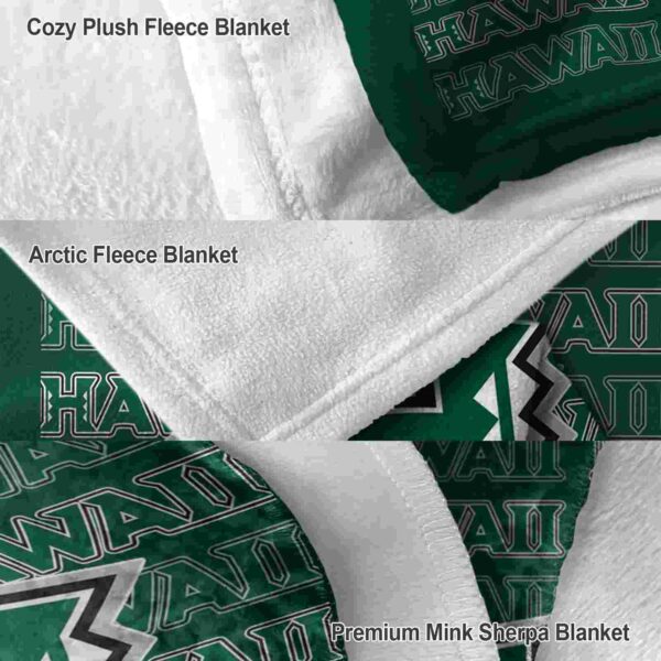 hawaii rainbow warriors fan pride green blanket premium grade