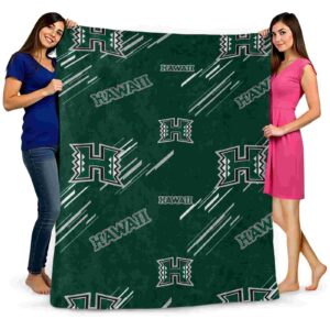 hawaii rainbow warriors fan spirit green blanket fashion forward