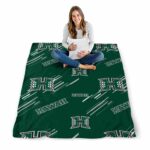 hawaii rainbow warriors fan spirit green blanket high quality
