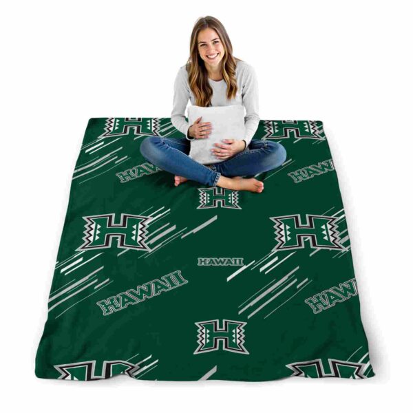 hawaii rainbow warriors fan spirit green blanket high quality