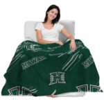 hawaii rainbow warriors fan spirit green blanket latest model