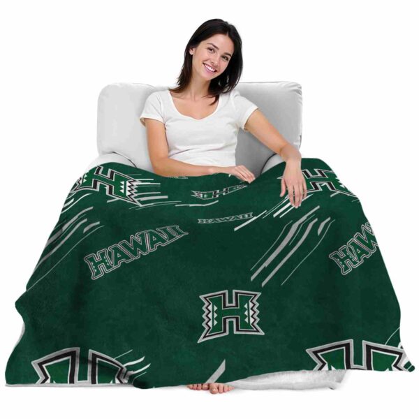 hawaii rainbow warriors fan spirit green blanket latest model