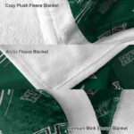 hawaii rainbow warriors fan spirit green blanket premium grade