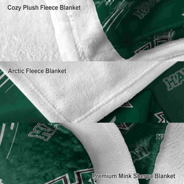 hawaii rainbow warriors fan spirit green blanket premium grade