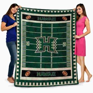 hawaii rainbow warriors football field green blanket fashion forward
