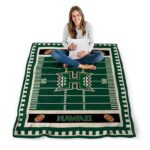 hawaii rainbow warriors football field green blanket best selling