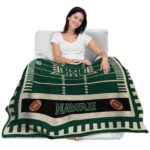 hawaii rainbow warriors football field green blanket best selling