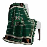 hawaii rainbow warriors football field green blanket best selling