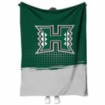 hawaii rainbow warriors gradient dots green blanket best selling