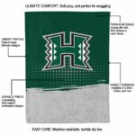 hawaii rainbow warriors gradient dots green blanket best selling