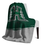 hawaii rainbow warriors gradient dots green blanket best selling