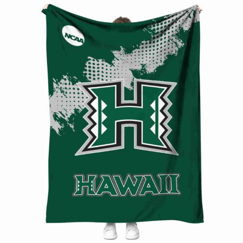 hawaii rainbow warriors grunge texture green blanket best selling