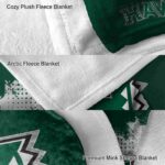 hawaii rainbow warriors grunge texture green blanket best selling