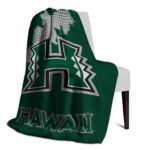 hawaii rainbow warriors grunge texture green blanket best selling