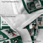 hawaii rainbow warriors mickey minnie green white blanket best selling