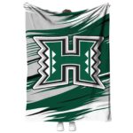 hawaii rainbow warriors paint streaks green white blanket best selling