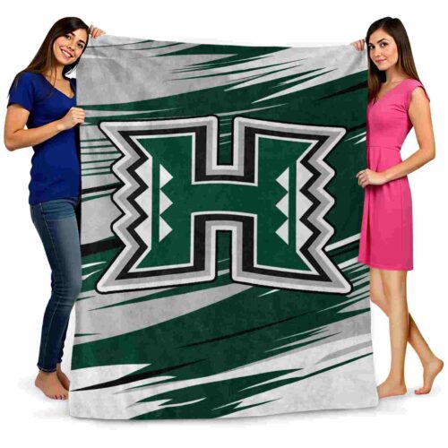 hawaii rainbow warriors paint streaks green white blanket fashion forward