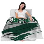 hawaii rainbow warriors paint streaks green white blanket best selling