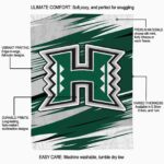 hawaii rainbow warriors paint streaks green white blanket best selling