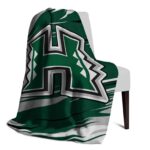 hawaii rainbow warriors paint streaks green white blanket best selling
