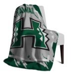 hawaii rainbow warriors splatter effect green blanket best selling