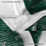 hawaii rainbow warriors striped pattern green blanket best selling