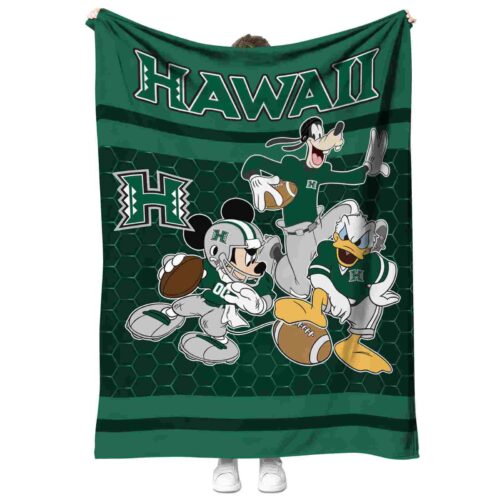 hawaii rainbow warriors three musketeers green blanket best selling