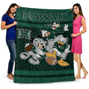 hawaii rainbow warriors three musketeers green blanket fashion forward