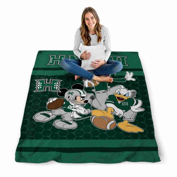 hawaii rainbow warriors three musketeers green blanket high quality