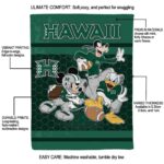 hawaii rainbow warriors three musketeers green blanket new arrival