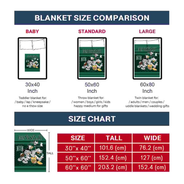 hawaii rainbow warriors three musketeers green blanket trendy