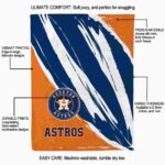 houston astros brushstrokes blue white blanket new arrival