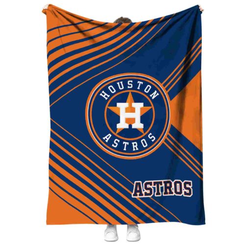 houston astros diagonal stripes blue blanket best selling