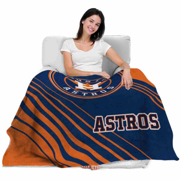 houston astros diagonal stripes blue blanket latest model