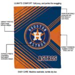 houston astros diagonal stripes blue blanket new arrival